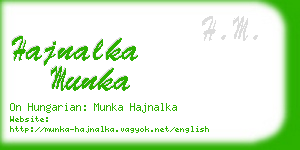 hajnalka munka business card